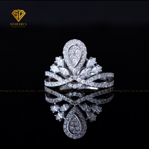 NHẪN KIM CƯƠNG THIÊN NHIÊN DÁNG VƯƠNG MIỆN