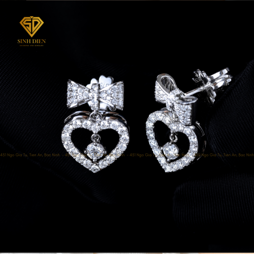 BÔNG TAI KIM CƯƠNG THIÊN NHIÊN HEARTBOW