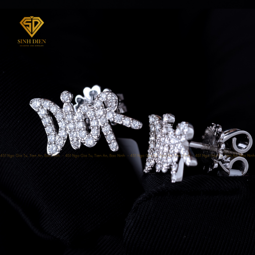 BÔNG TAI KIM CƯƠNG CHỮ DIOR