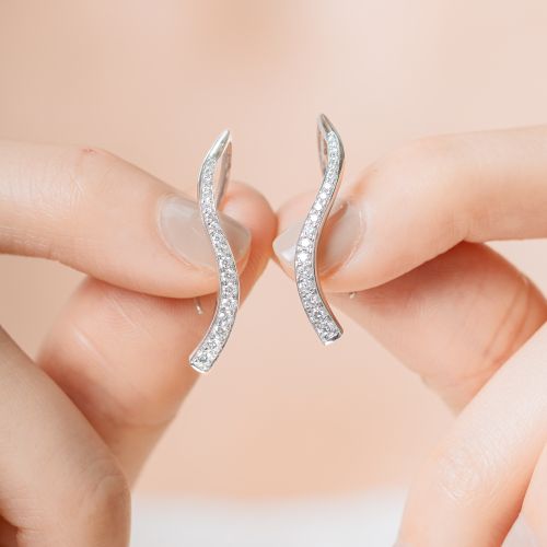 KHUYÊN TAI KIM CƯƠNG THIÊN STERLING CLIMBER