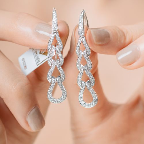 KHUYÊN TAI KIM CƯƠNG THIÊN NHIÊN TEARS CHAIN