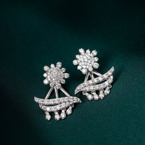 BÔNG TAI KIM CƯƠNG THIÊN NHIÊN FLOWER BOAT