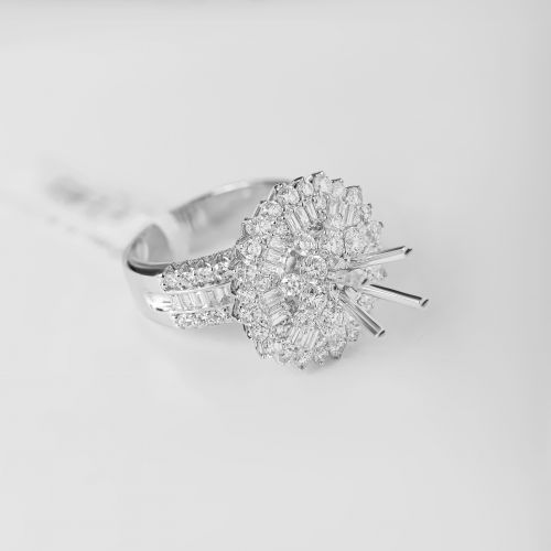 NHẪN KIM CƯƠNG THIÊN NHIÊN ĐÀI HOA KIM BAGUETTE