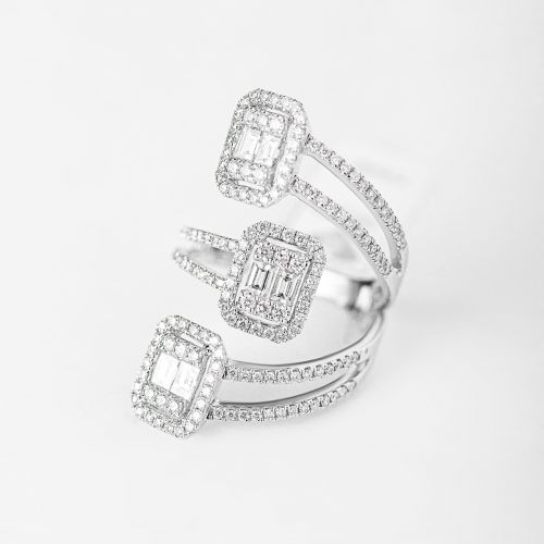 NHẪN KIM CƯƠNG THIÊN NHIÊN TRIPLE BYPASS