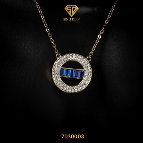 DÂY CHUYỀN MẶT KIM CƯƠNG THIÊN NHIÊN 7D30003