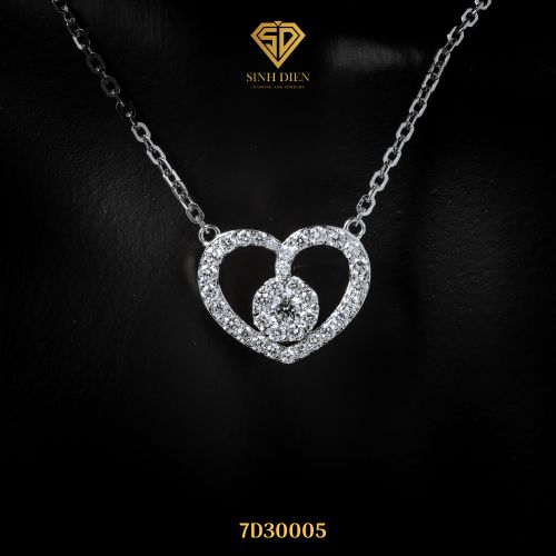 DÂY CHUYỀN MẶT KIM CƯƠNG THIÊN NHIÊN 7D30005