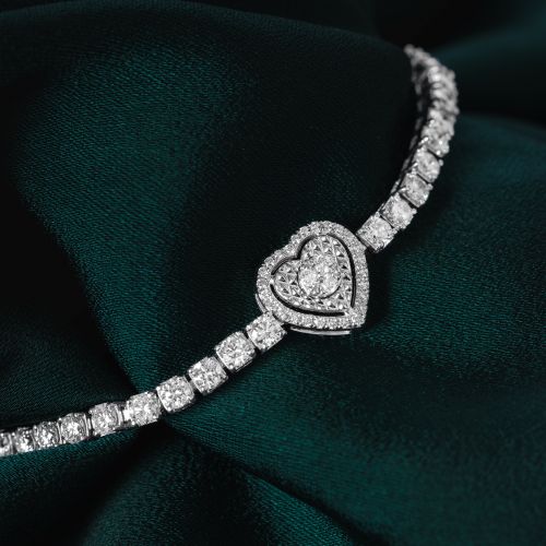 LẮC TAY KIM CƯƠNG THIÊN NHIÊN QUEEN OF HEARTS